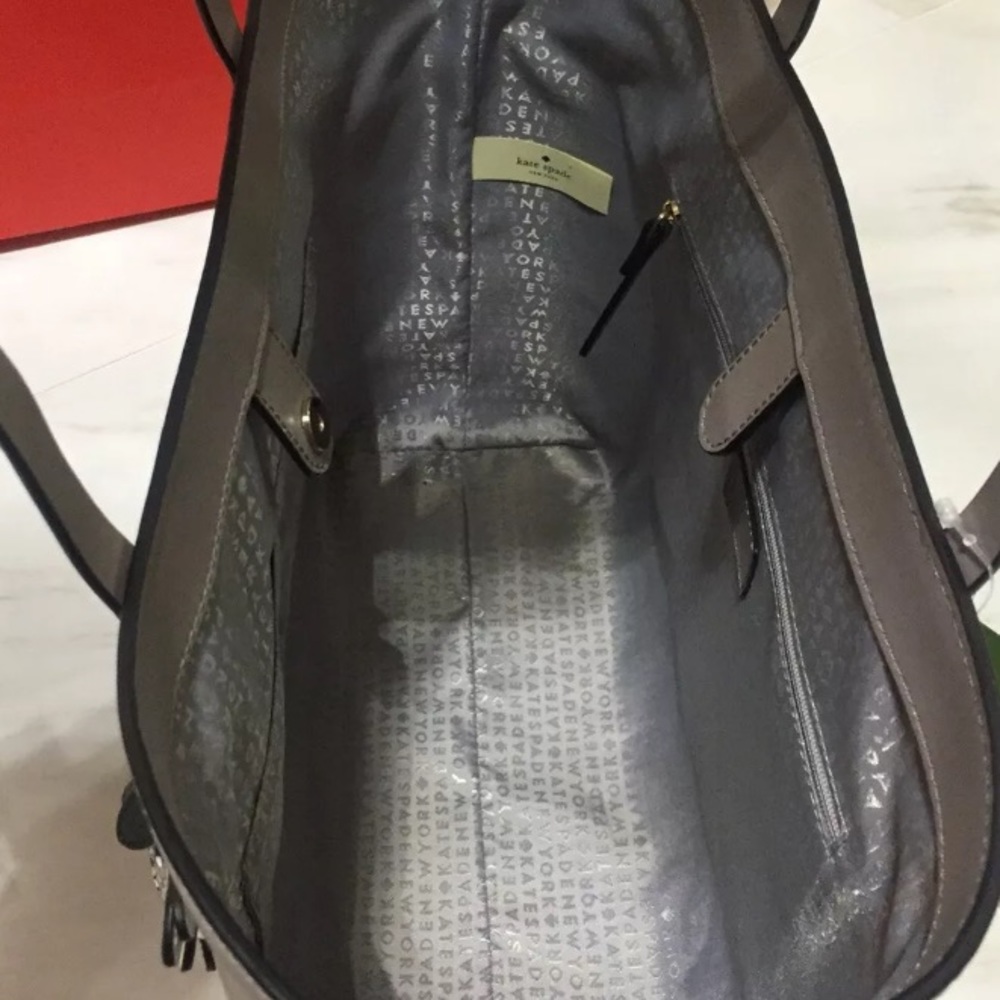 Kate spade owl little Len tote star bright gray - Picture 7 of 8